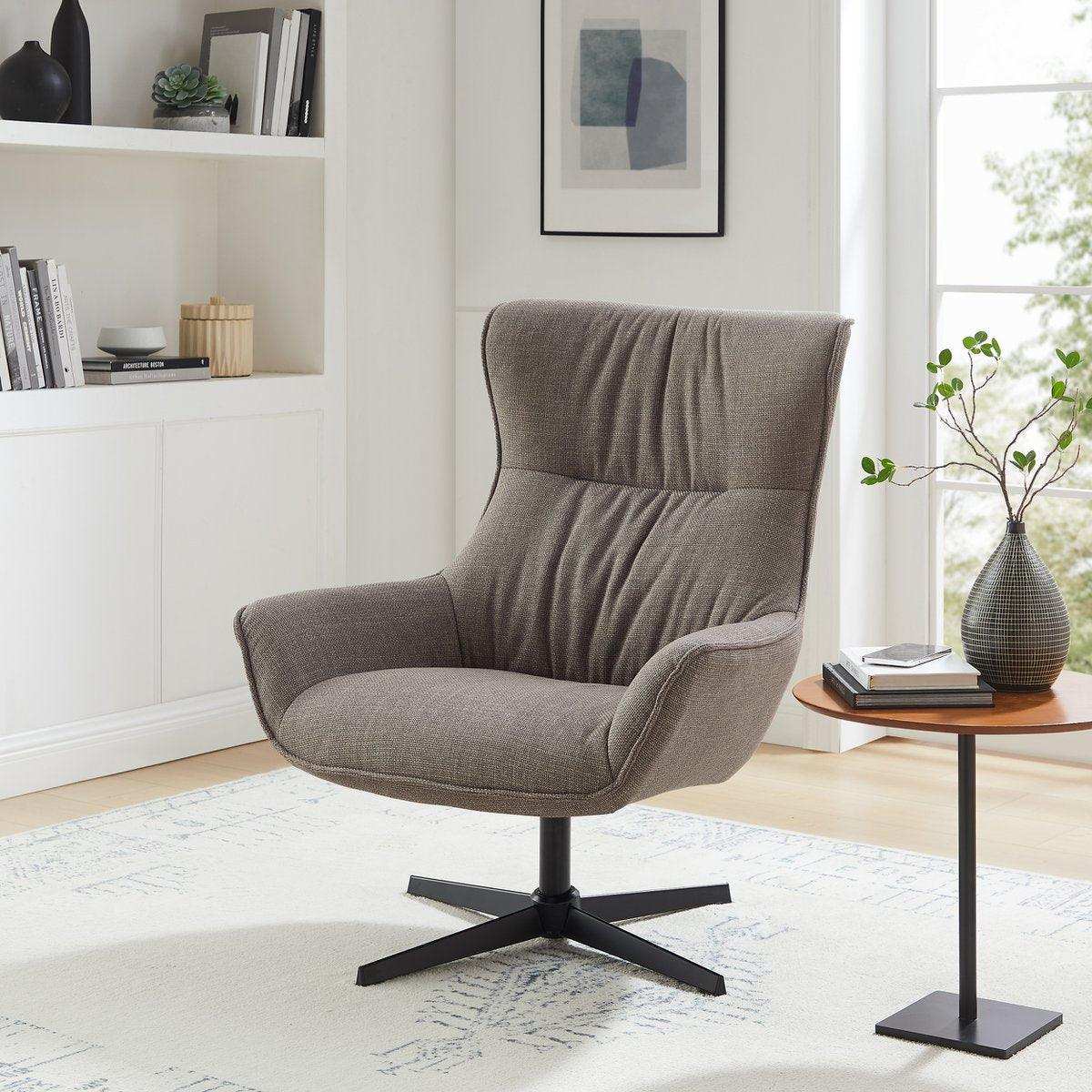 Sessel Strukturstoff Taupe - HomeDesign Knaus