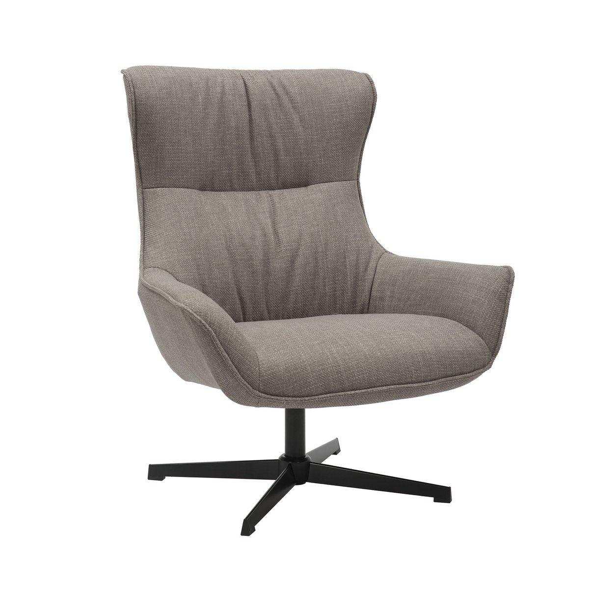 Sessel Strukturstoff Taupe - HomeDesign Knaus
