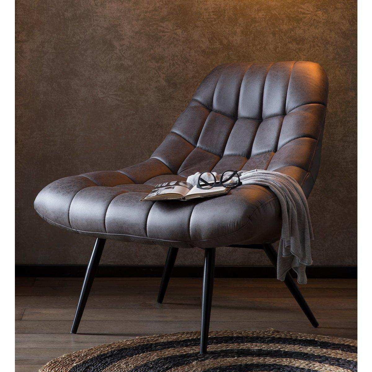 Sessel XXL Kunstleder Dunkelbraun - HomeDesign Knaus