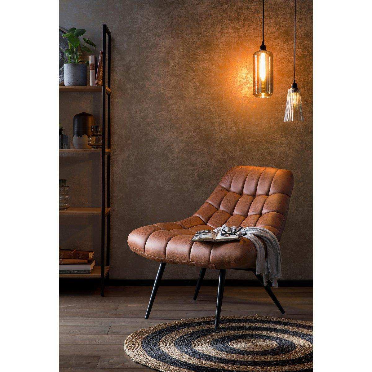 Sessel XXL Kunstleder Hellbraun - HomeDesign Knaus