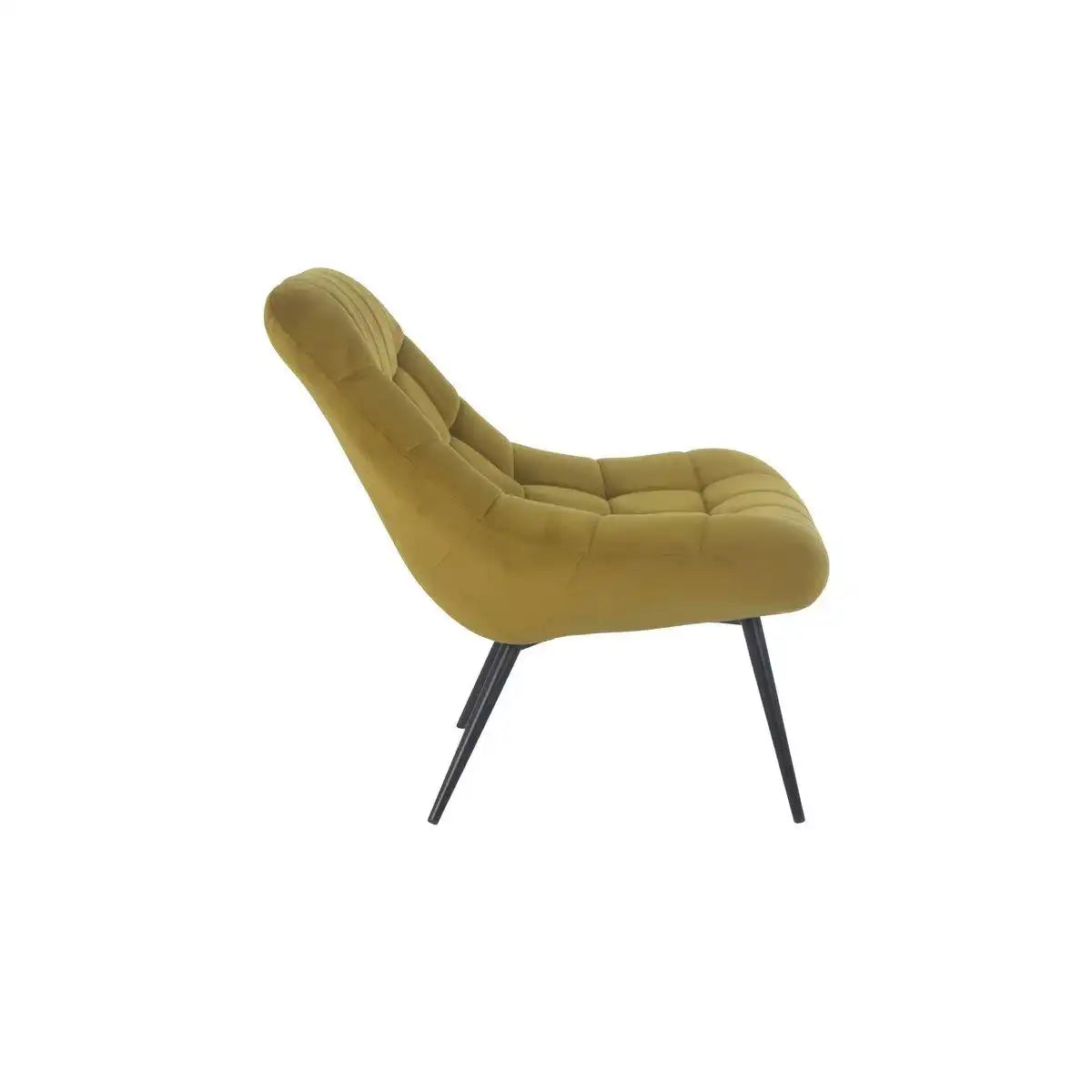 Sessel XXL Samt gelb Metall schwarz - HomeDesign Knaus