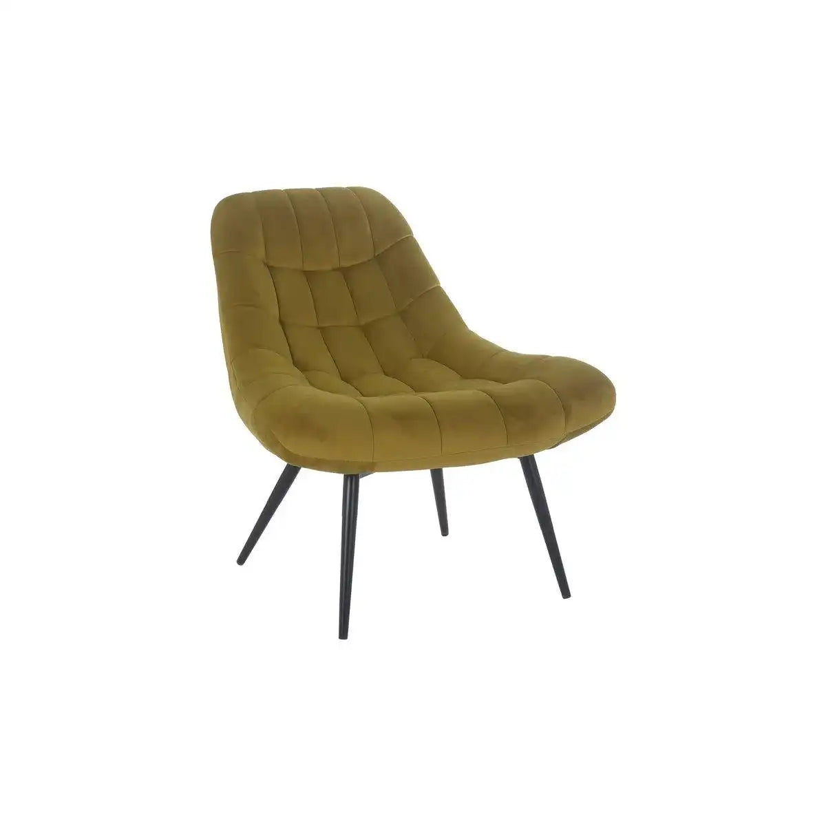 Sessel XXL Samt gelb Metall schwarz - HomeDesign Knaus