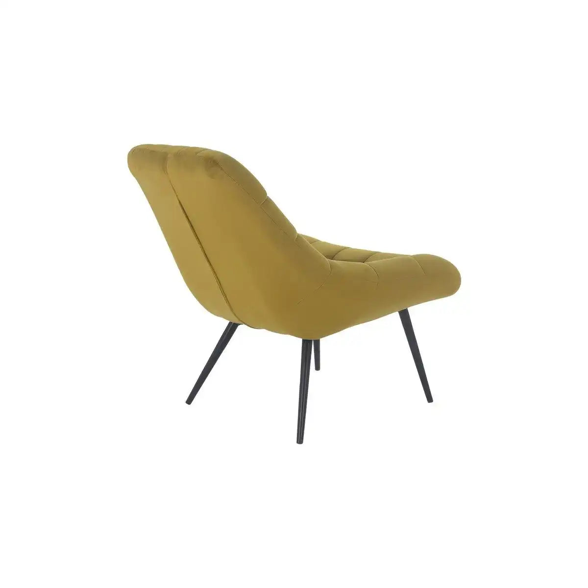 Sessel XXL Samt gelb Metall schwarz - HomeDesign Knaus