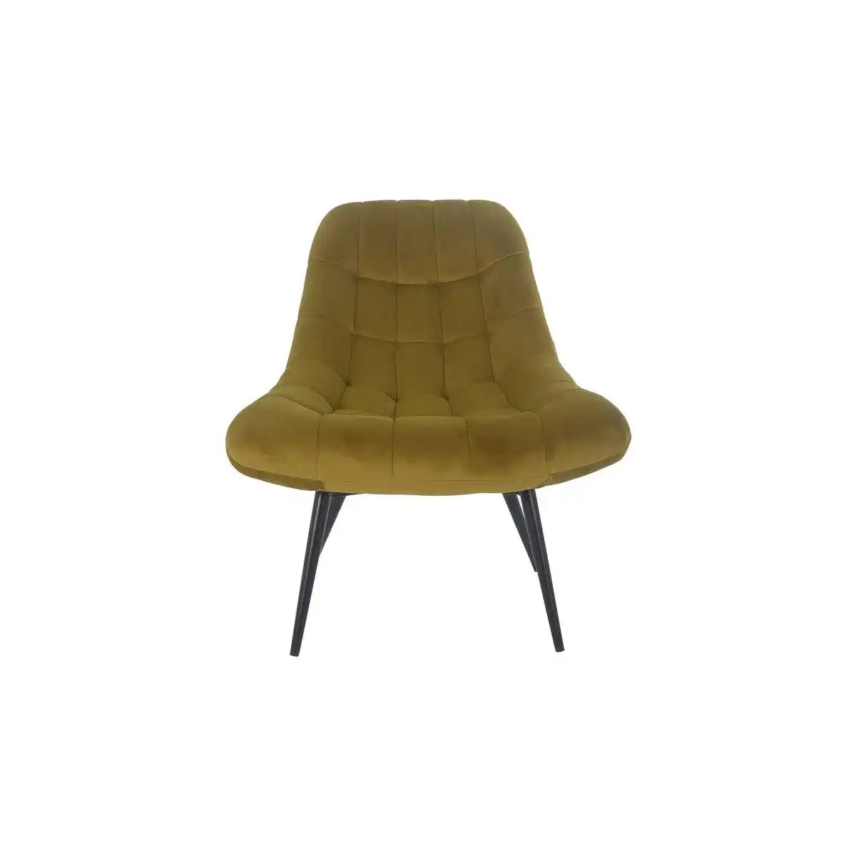Sessel XXL Samt gelb Metall schwarz - HomeDesign Knaus