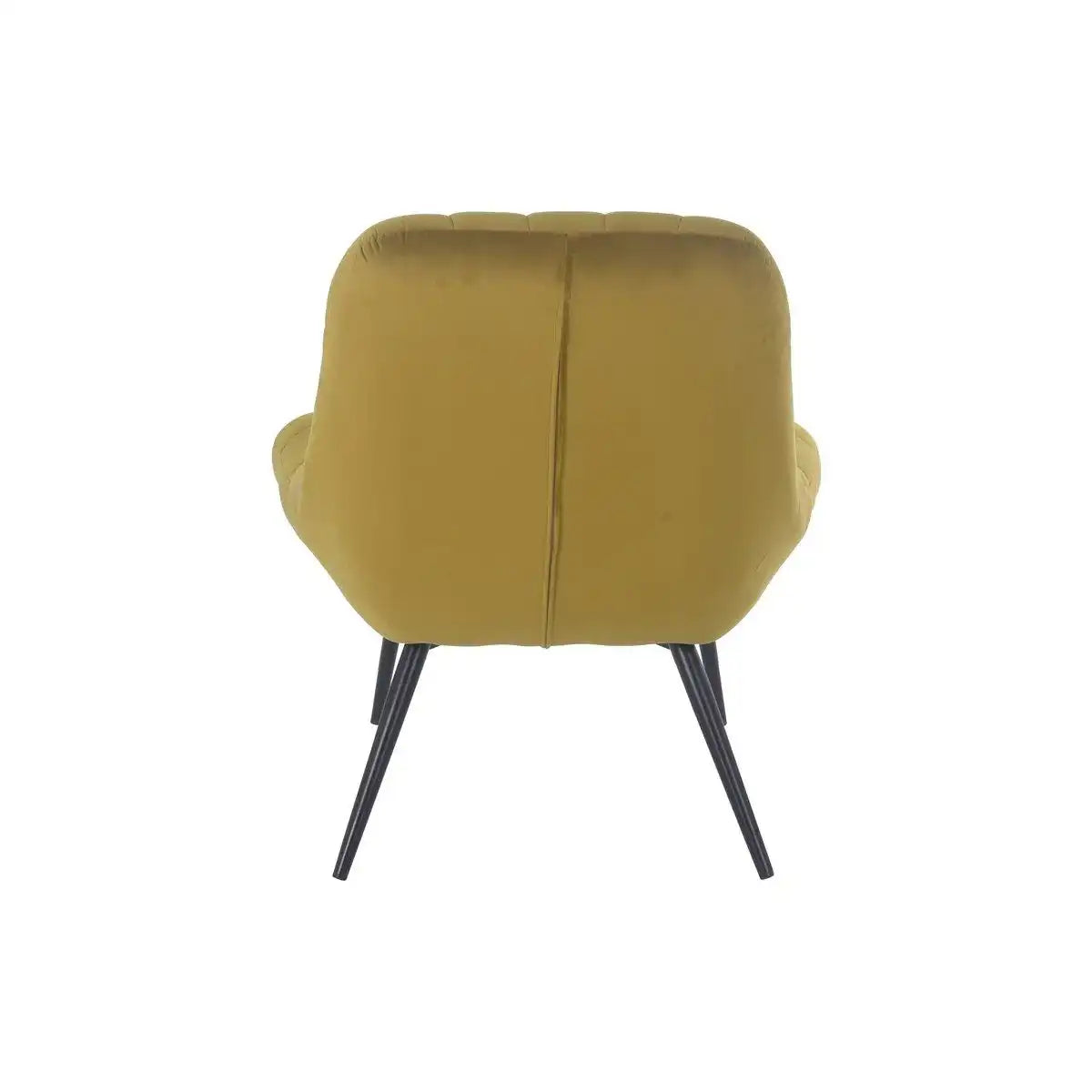 Sessel XXL Samt gelb Metall schwarz - HomeDesign Knaus