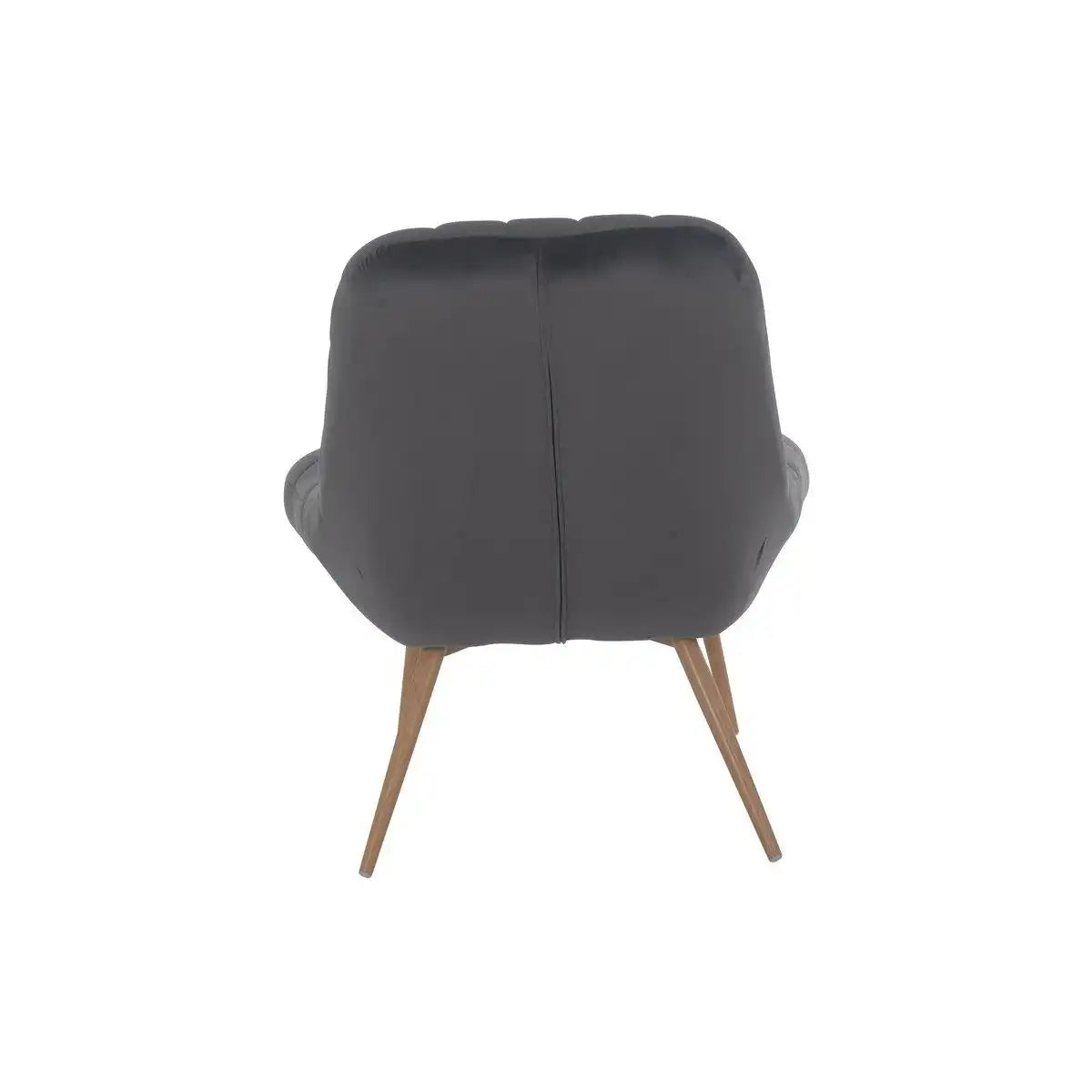 Sessel XXL Samt grau Metall Holzoptik - HomeDesign Knaus