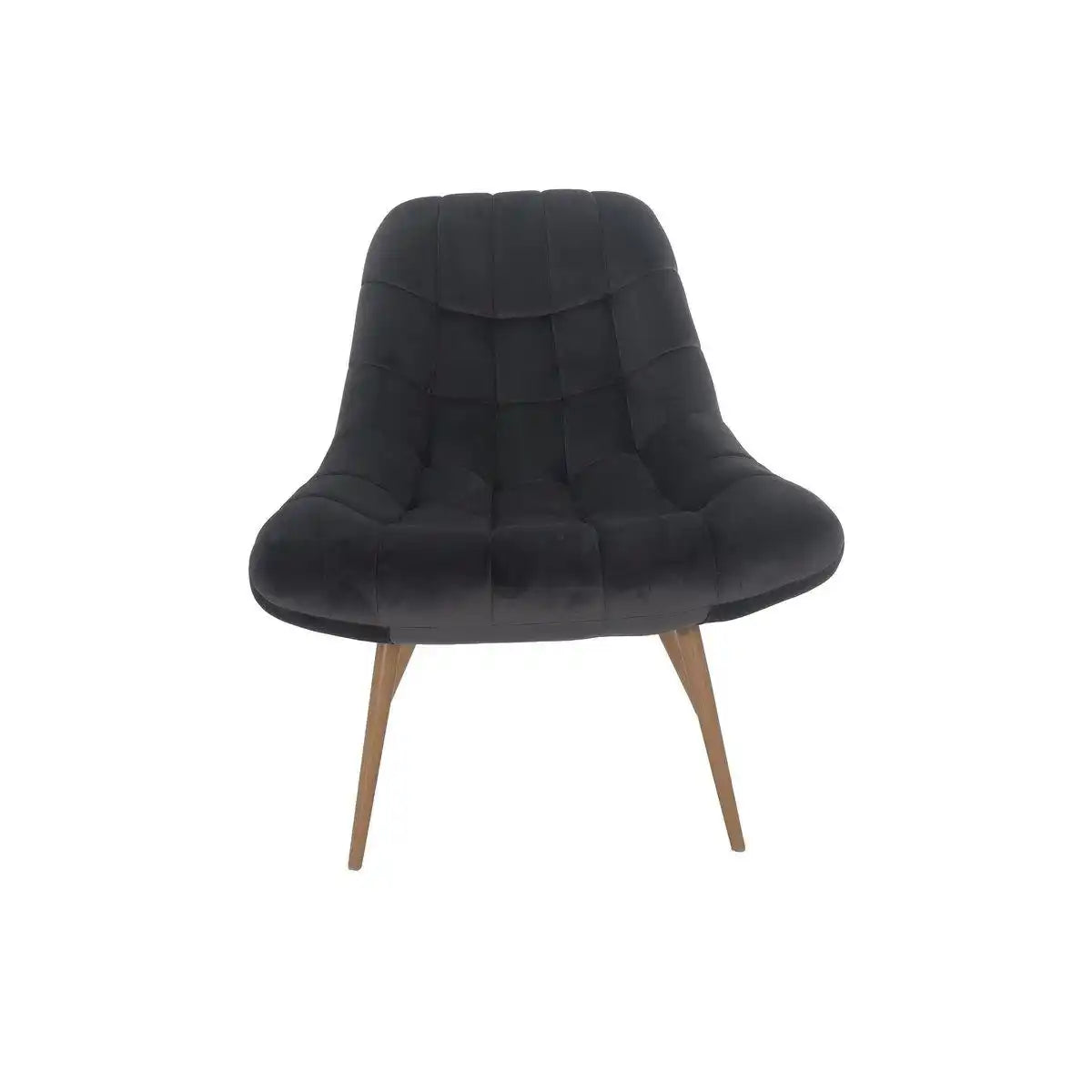 Sessel XXL Samt grau Metall Holzoptik - HomeDesign Knaus