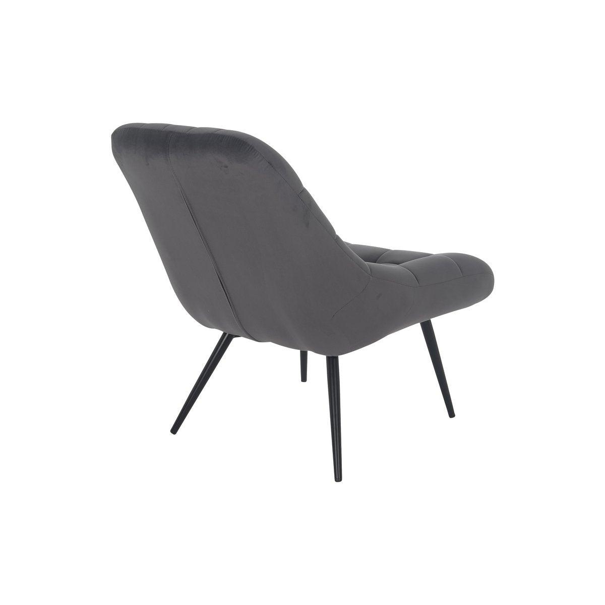 Sessel XXL Samt grau Metall schwarz - HomeDesign Knaus