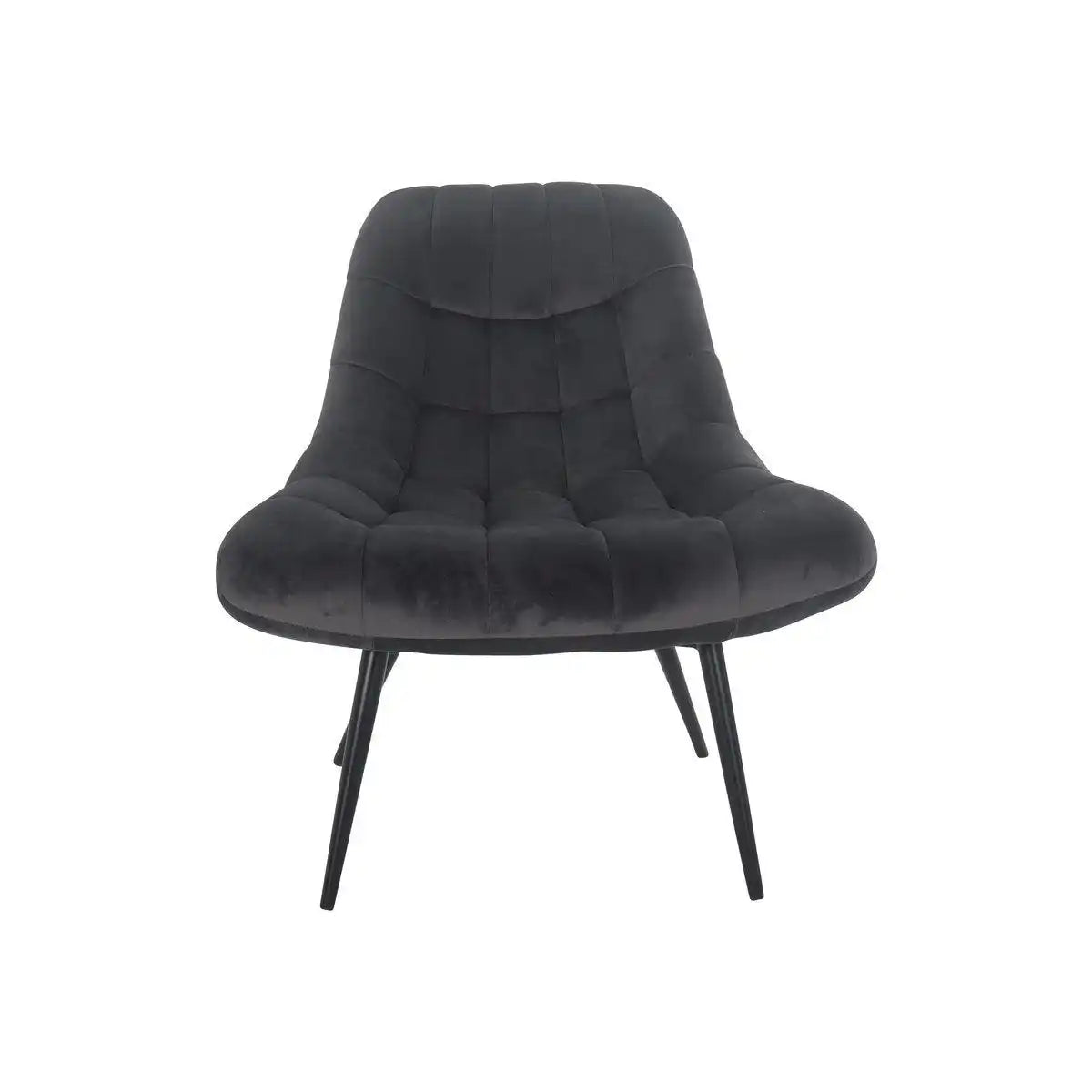Sessel XXL Samt grau Metall schwarz - HomeDesign Knaus
