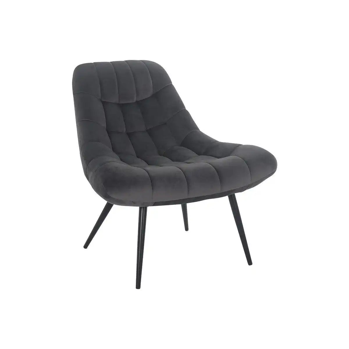 Sessel XXL Samt grau Metall schwarz - HomeDesign Knaus