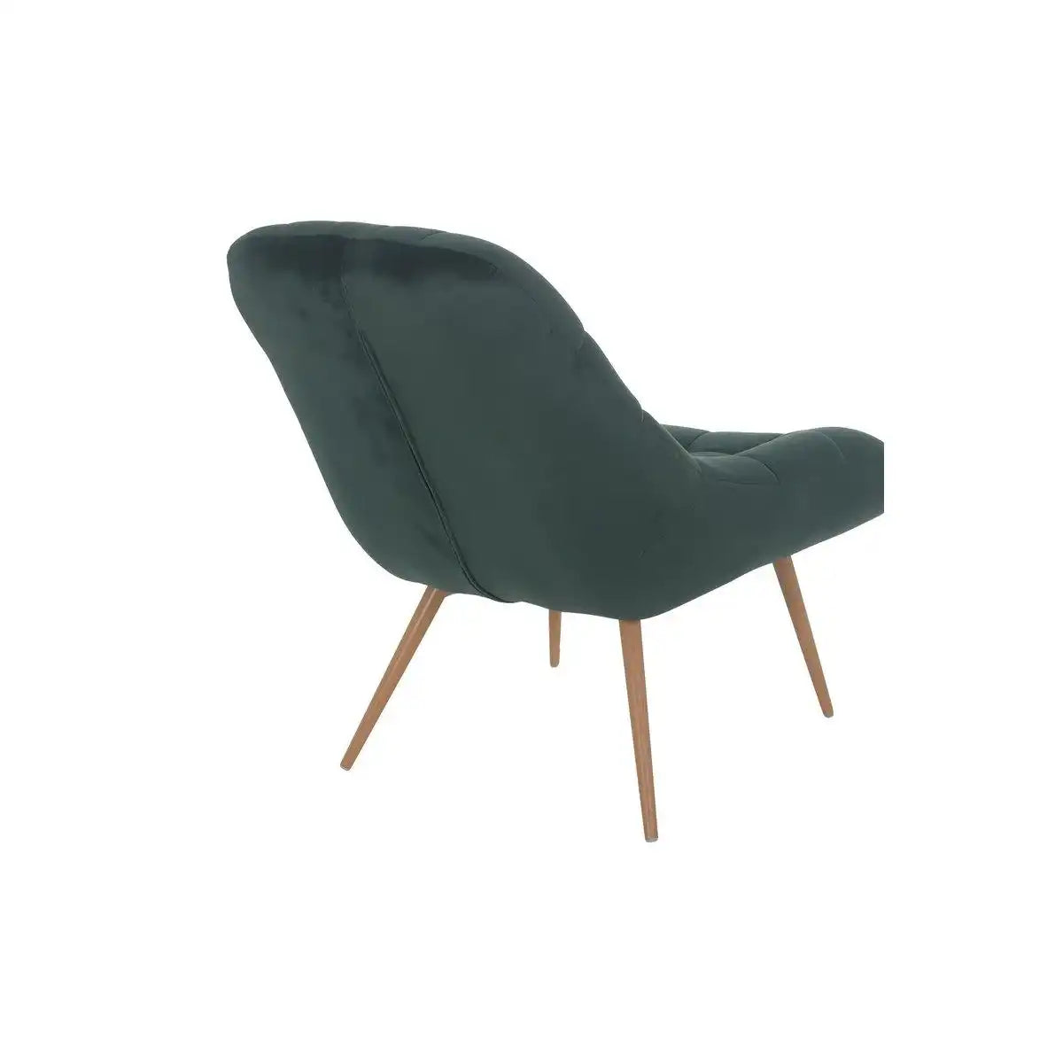 Sessel XXL Samt grün Metall Holzoptik - HomeDesign Knaus