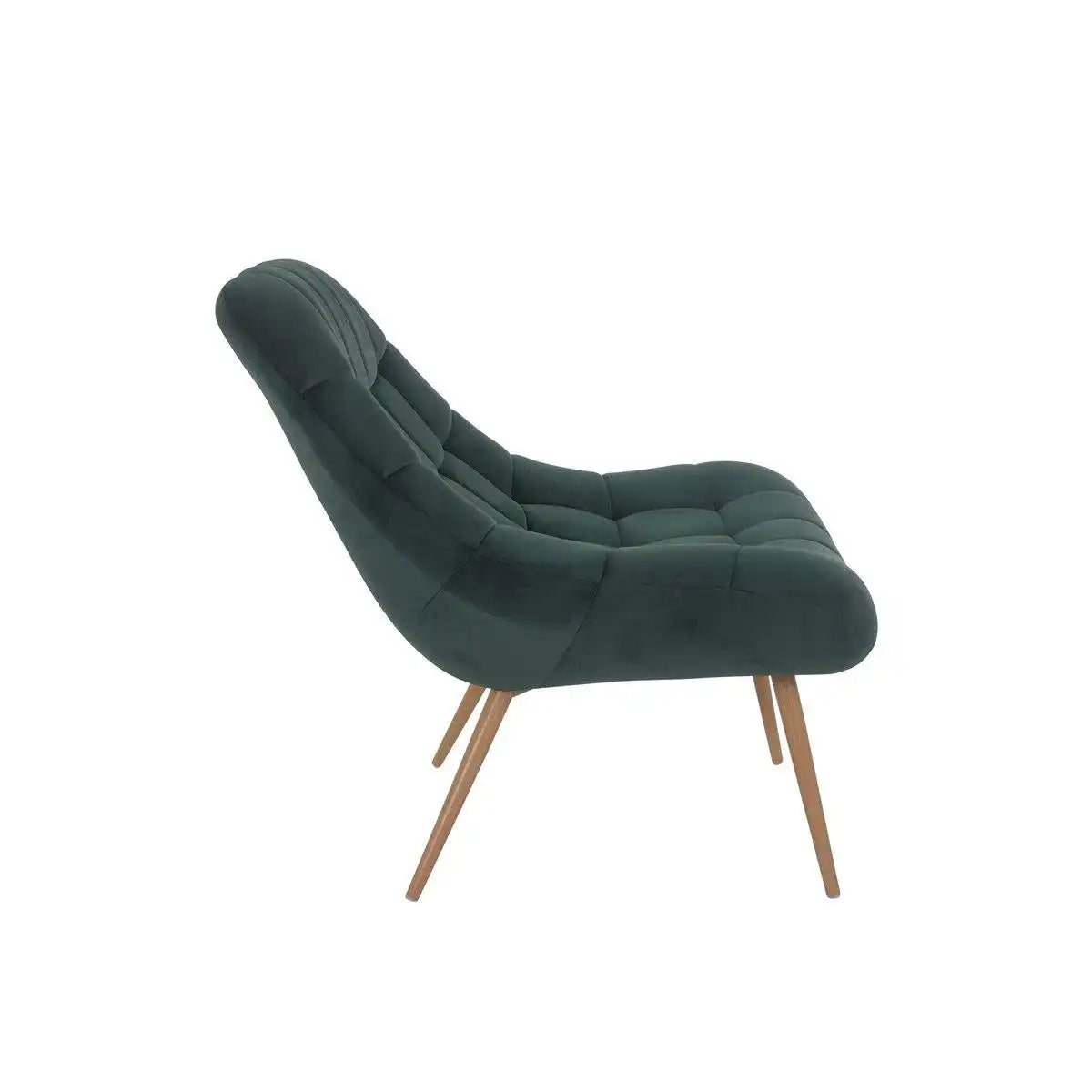 Sessel XXL Samt grün Metall Holzoptik - HomeDesign Knaus