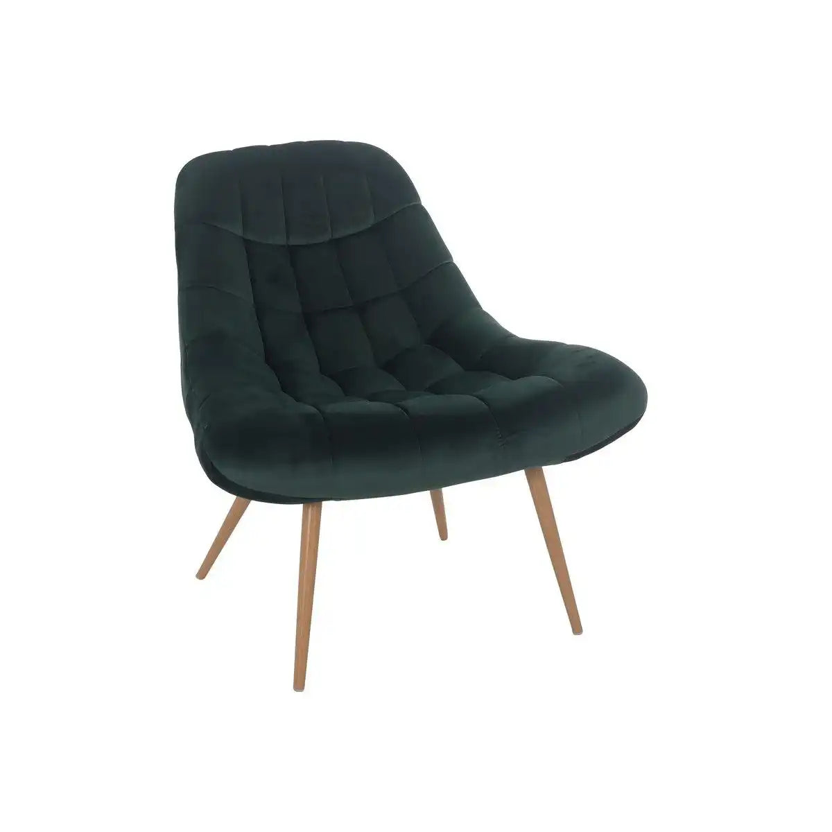 Sessel XXL Samt grün Metall Holzoptik - HomeDesign Knaus