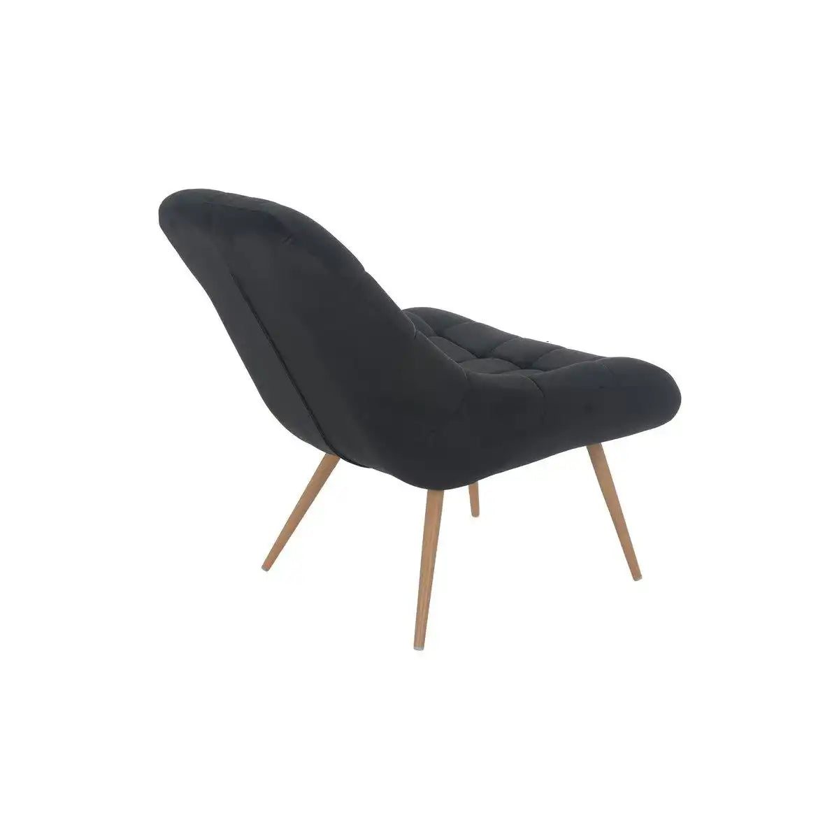 Sessel XXL Samt schwarz Metall Holzoptik - HomeDesign Knaus