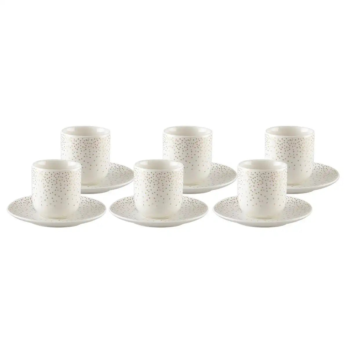 SET 6 KAFFEETASSEN 90ML PLUMETIS DORE - HomeDesign Knaus