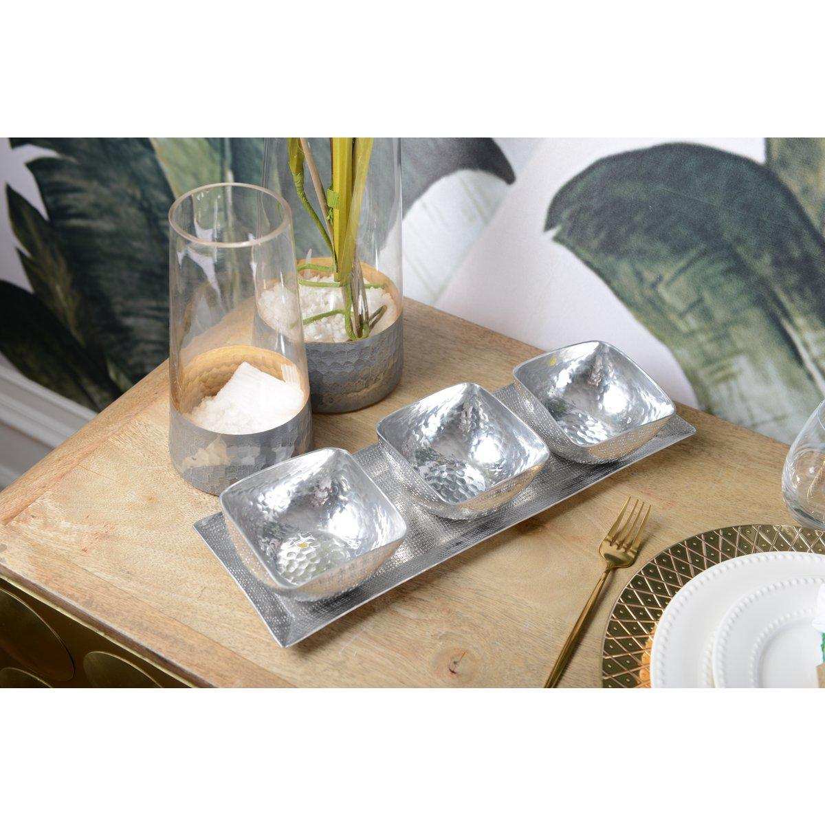 Setzen Sie 3 Tassen auf Aluminiumplatte - HomeDesign Knaus