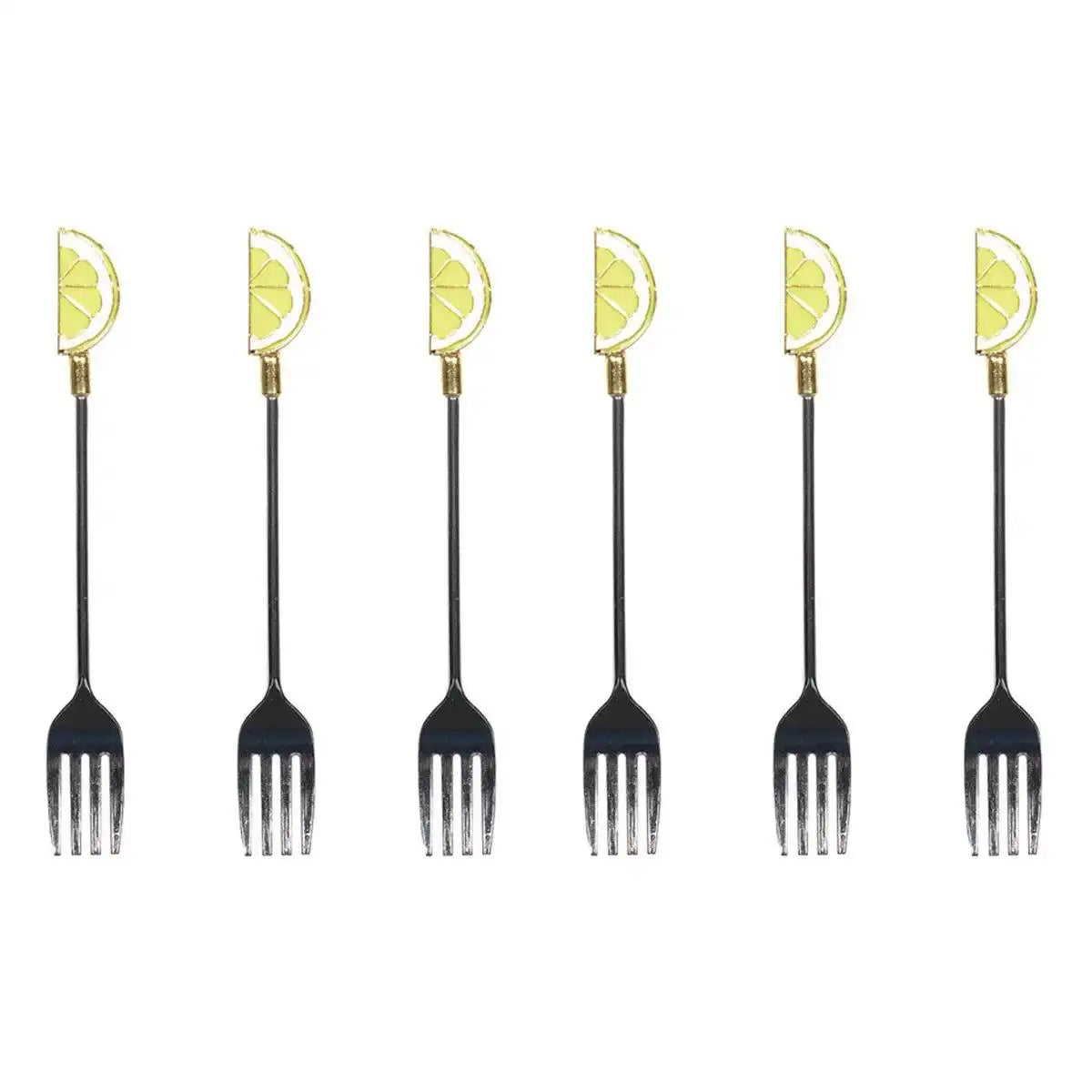 Setzen Sie 6 Zitronengabel Fork - HomeDesign Knaus