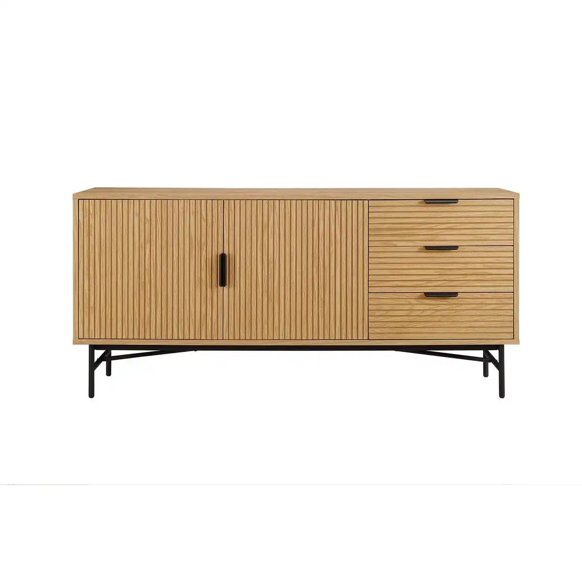 Sideboard 160 cm Eiche Echtholzfurnier - HomeDesign Knaus