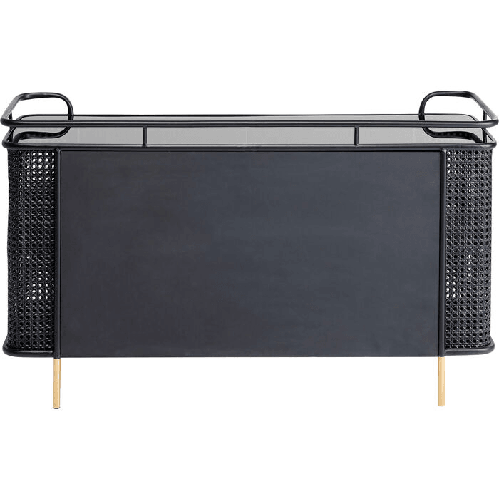 Sideboard Fence lackierten Stahl Gestell Gold 120x70cm - HomeDesign Knaus