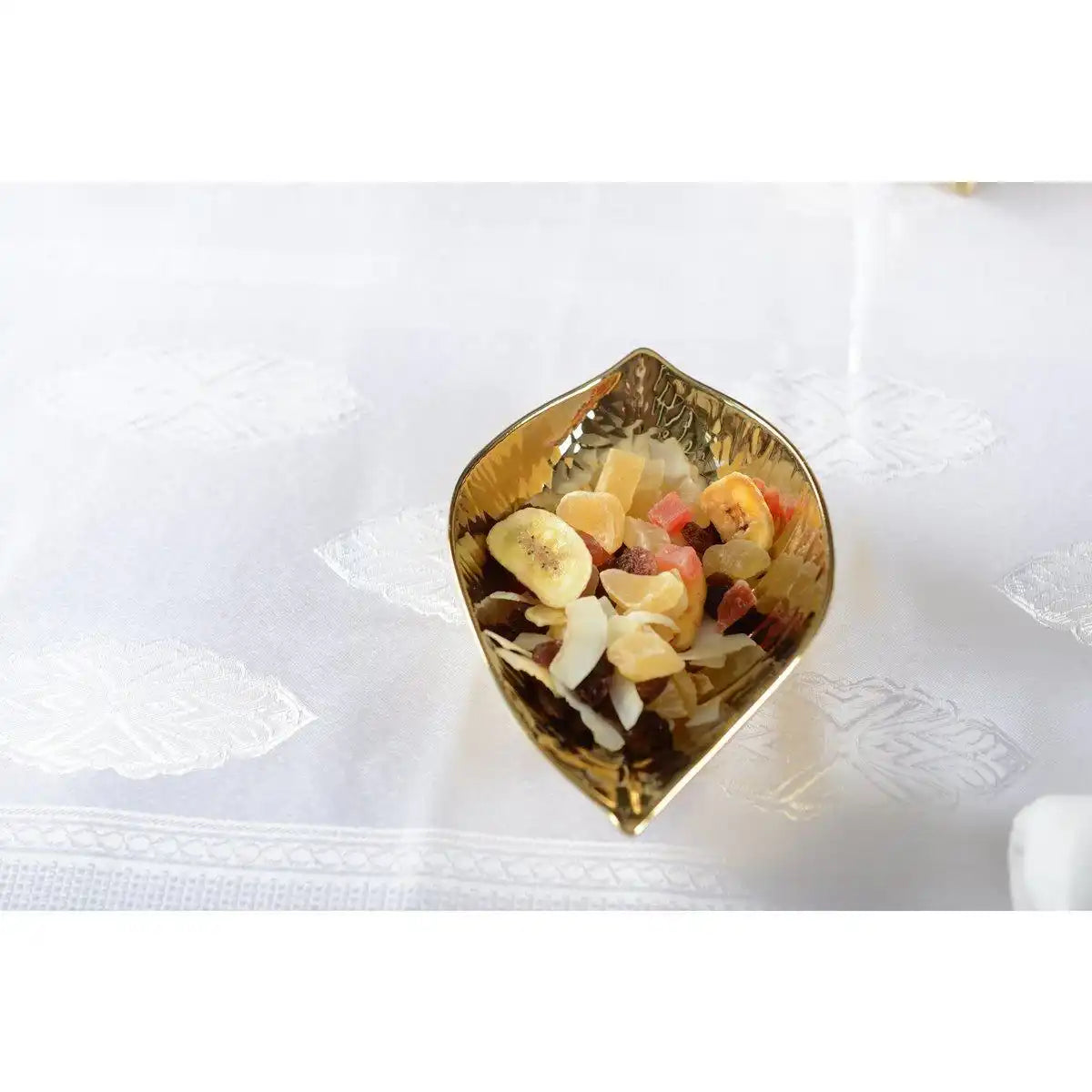 Silberkeramikblatt 17 x 10 x 3 cm - HomeDesign Knaus