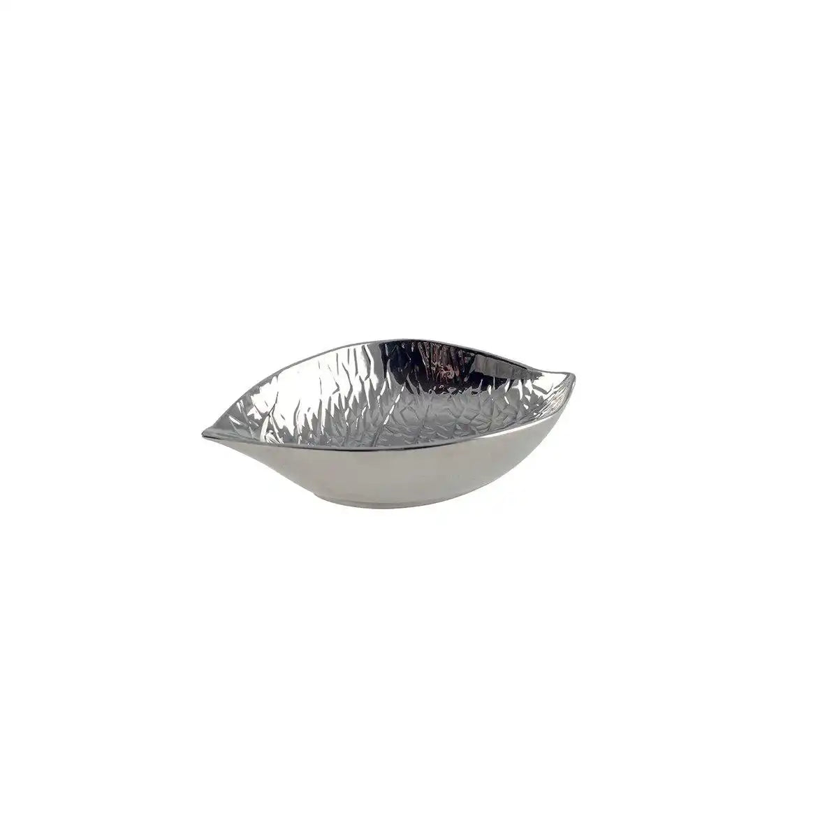 Silberkeramikblatt 17 x 10 x 3 cm - HomeDesign Knaus