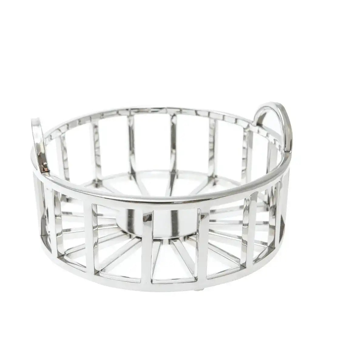 Silberrunde Früchte geschnitten 28x28x14cm - HomeDesign Knaus