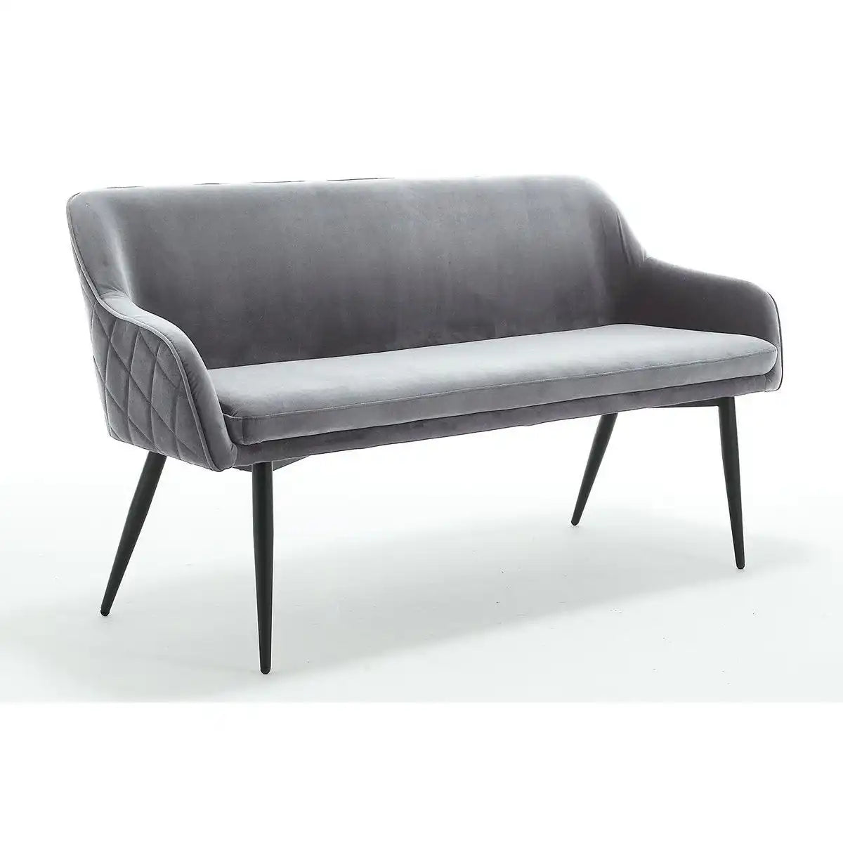 Sitzbank 160 cm Samt Grau - HomeDesign Knaus