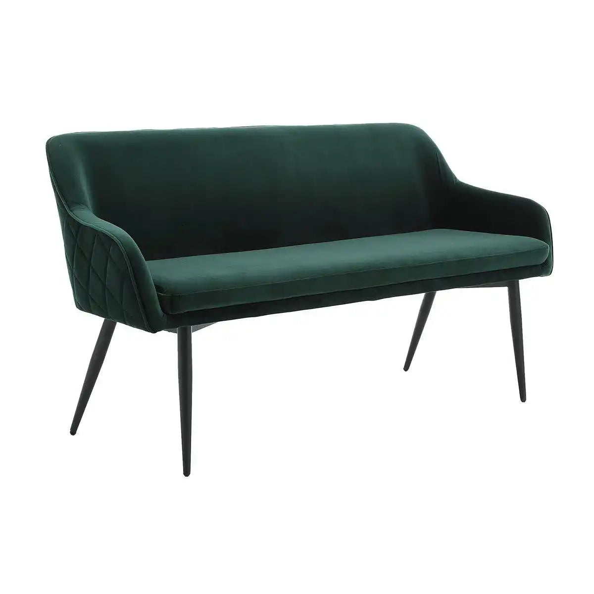 Sitzbank 160 cm Samt Tannengrün - HomeDesign Knaus