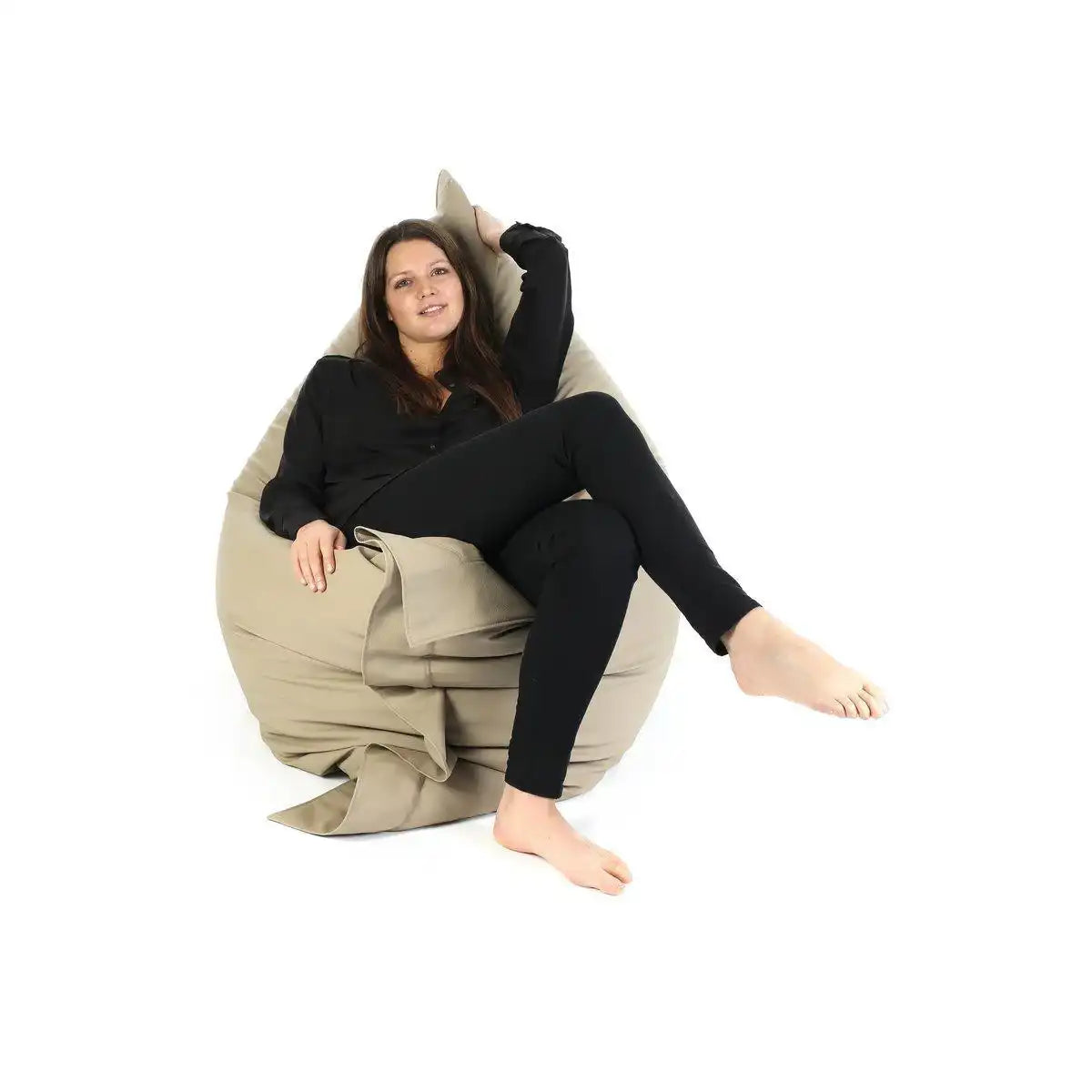 SITZSACK LEDEROPTIK - BEIGE - HomeDesign Knaus
