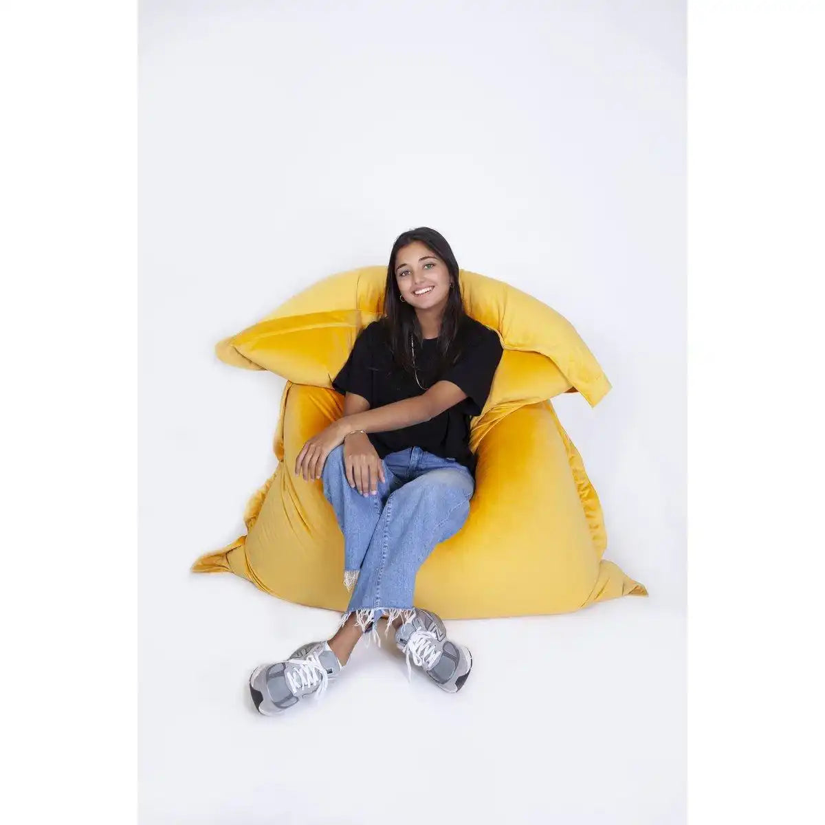SITZSACK SAMT - altgelb - HomeDesign Knaus