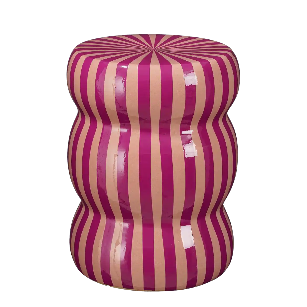 Skipper Beistelltisch – H44 x Ø32 cm – Keramik – Lila - HomeDesign Knaus