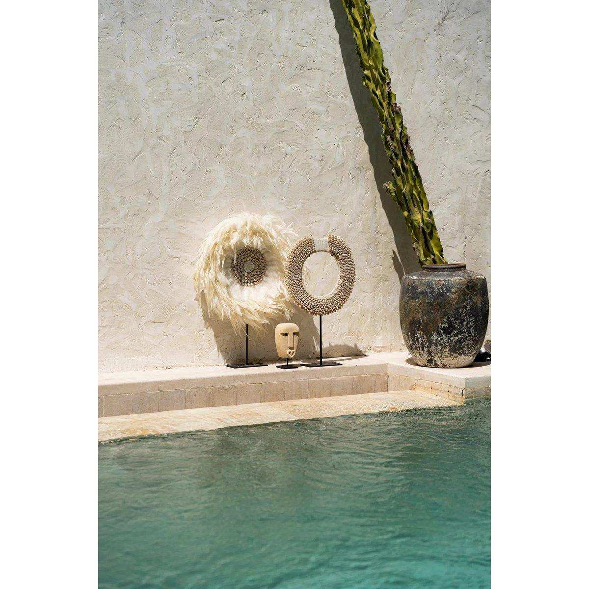 Skulptur Figur Küsten-Juju auf Ständer Weiß 50 cm - HomeDesign Knaus