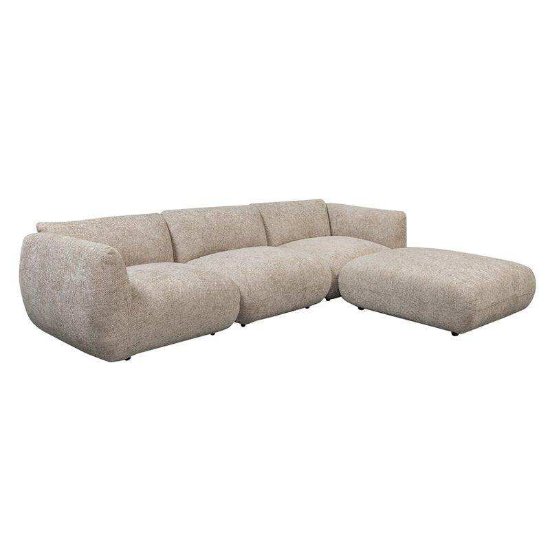 Sofa Amsterdam 4-Sitzer + Ottomane Latte - HomeDesign Knaus