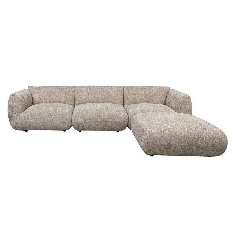 Sofa Amsterdam 4-Sitzer + Ottomane Latte - HomeDesign Knaus