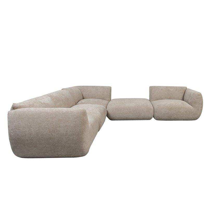 Sofa Amsterdam 5-teiliges Ecksofa Latte - HomeDesign Knaus