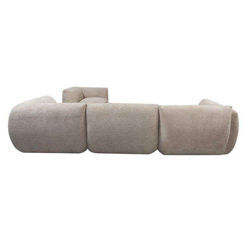 Sofa Amsterdam 5-teiliges Ecksofa Latte - HomeDesign Knaus