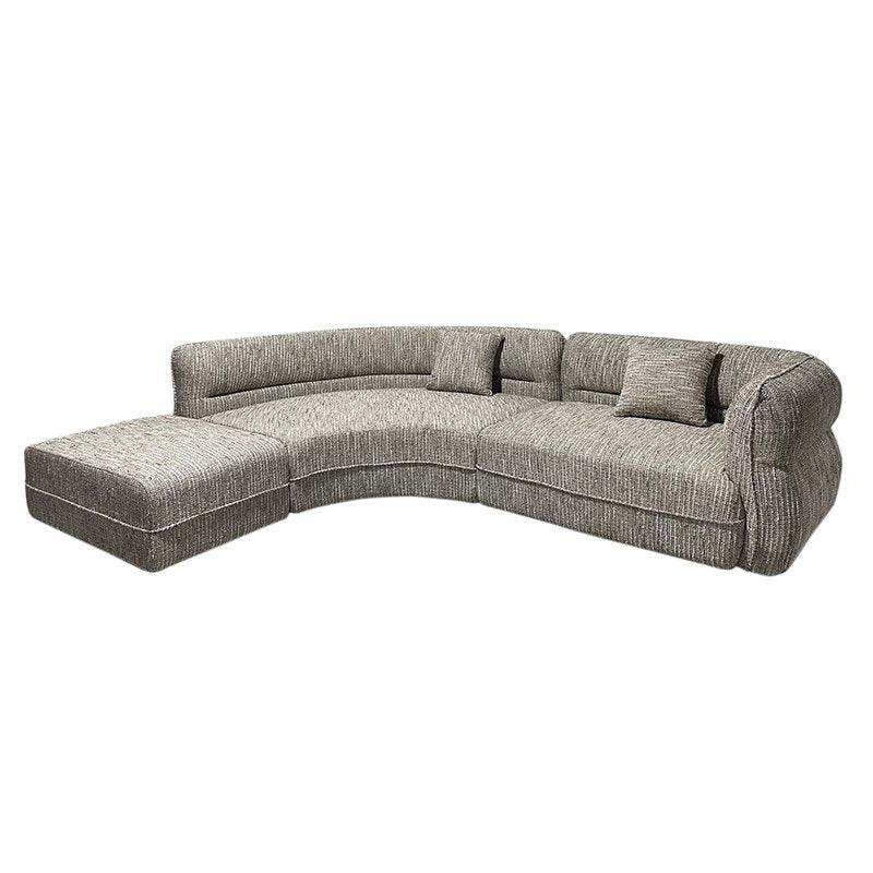 Sofa Rome 4-Sitzer (Links Lounge) + Ottomane Coco - HomeDesign Knaus