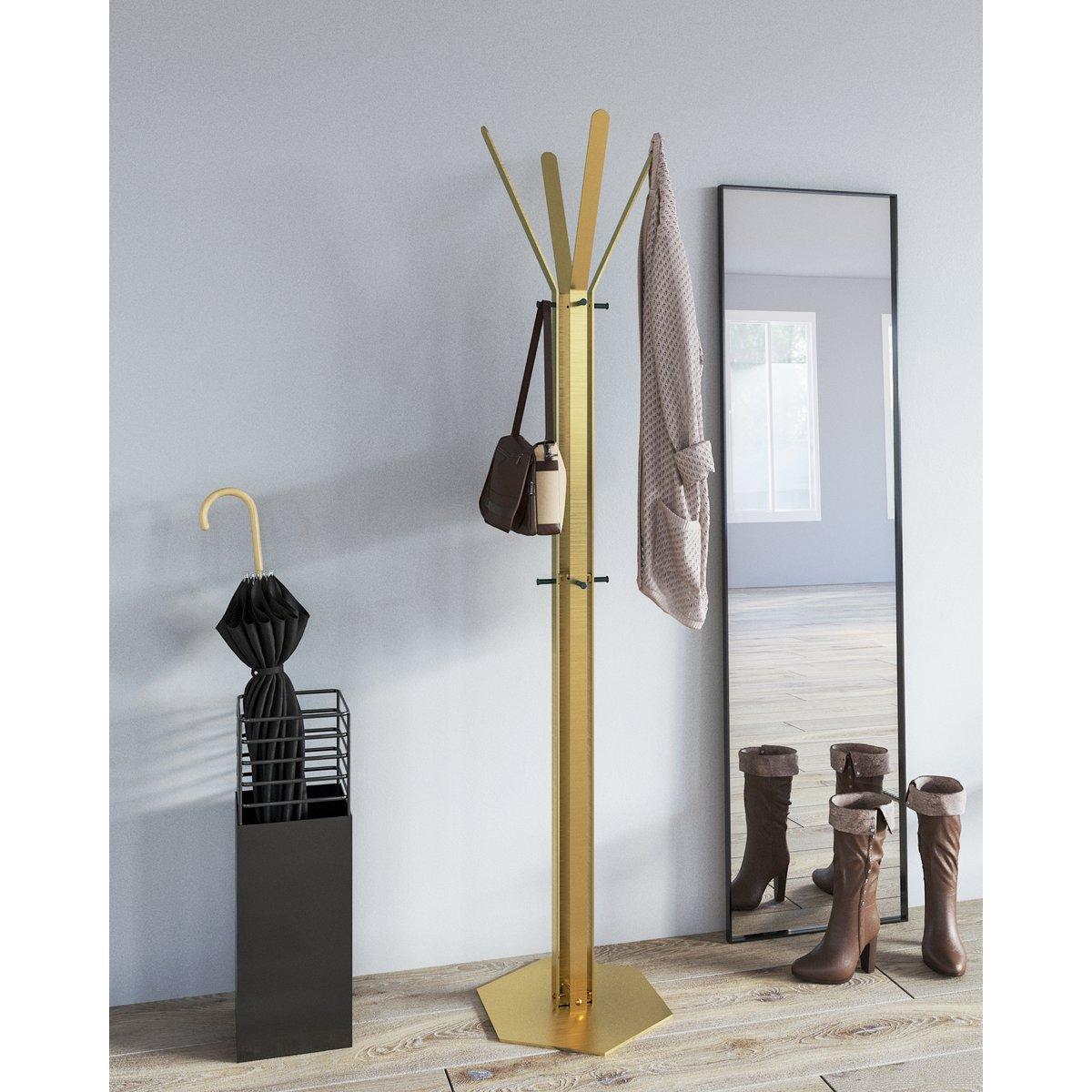 Gorillz Stack Industrial Coat Rack Standing 12 Kleiderhaken – Gelb - HomeDesign Knaus