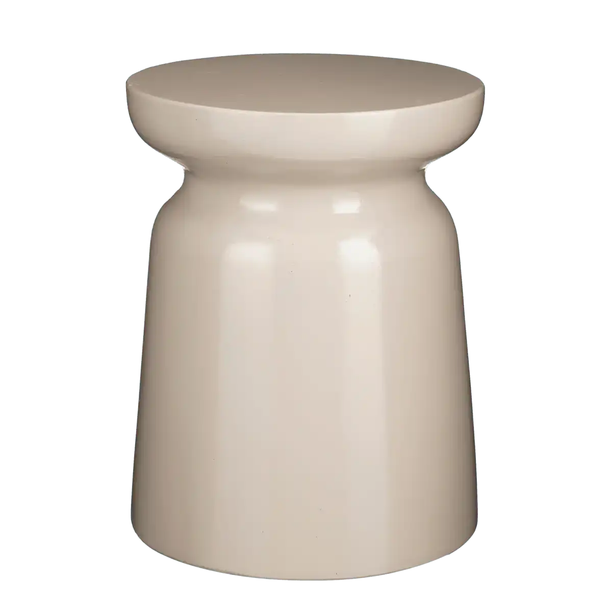 Stage Beistelltisch – H45 x Ø35 cm – Zement – Beige - HomeDesign Knaus