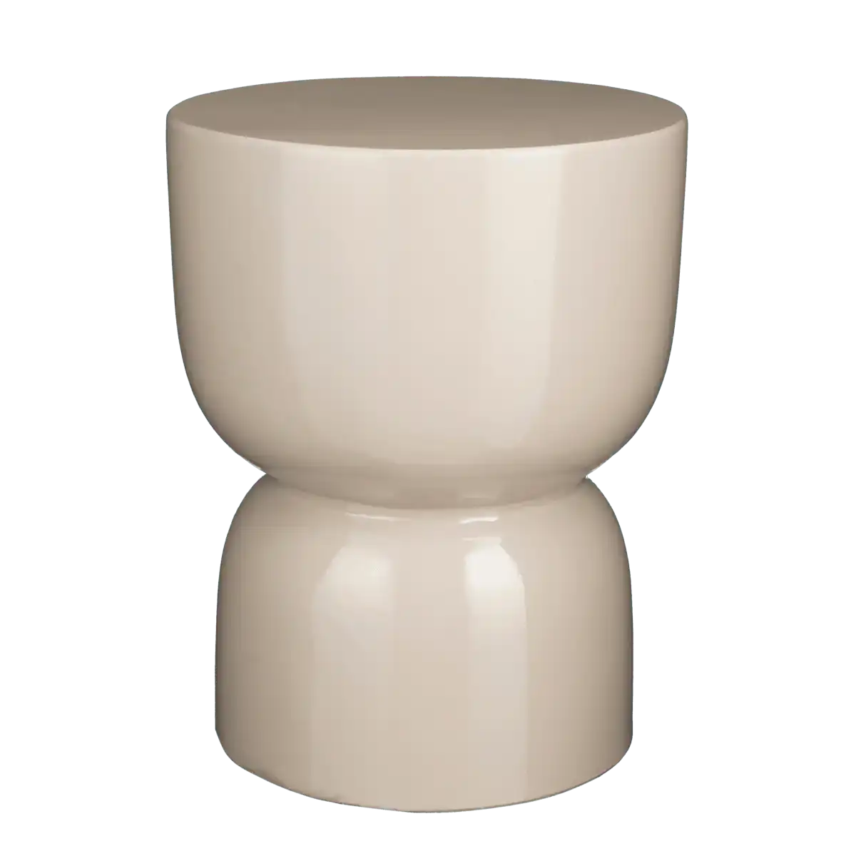 Stage Beistelltisch – H45 x Ø35 cm – Zement – Beige - HomeDesign Knaus