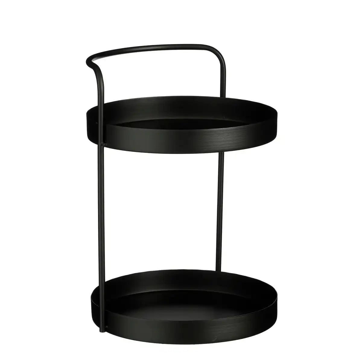 Stanli Etagère 2 -Layer - H35 x Ø25 cm - Metall - Schwarz - HomeDesign Knaus