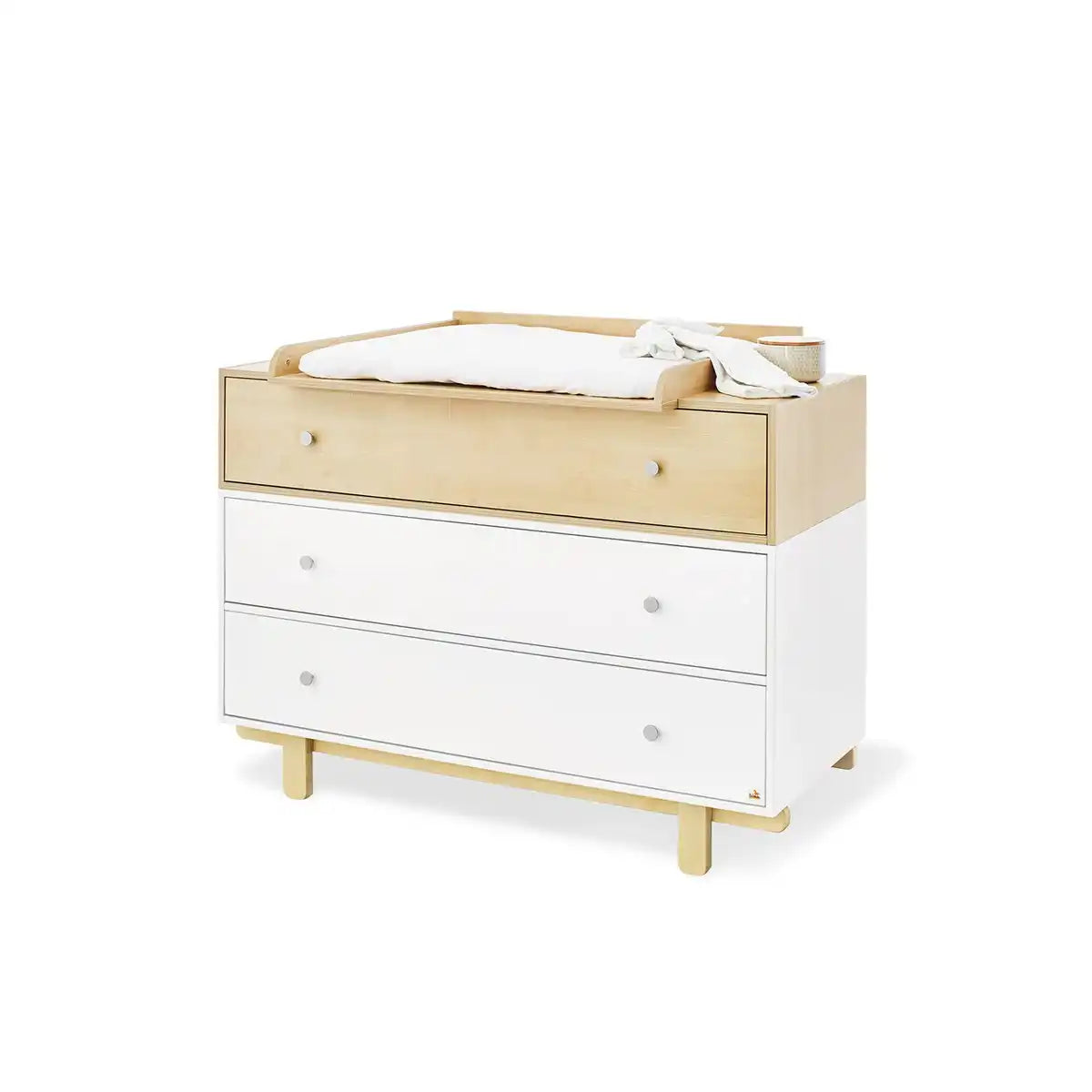 Starter-Set 'Boks' breit
2-teilig: Kinderbett, breite Wickelkommode - HomeDesign Knaus