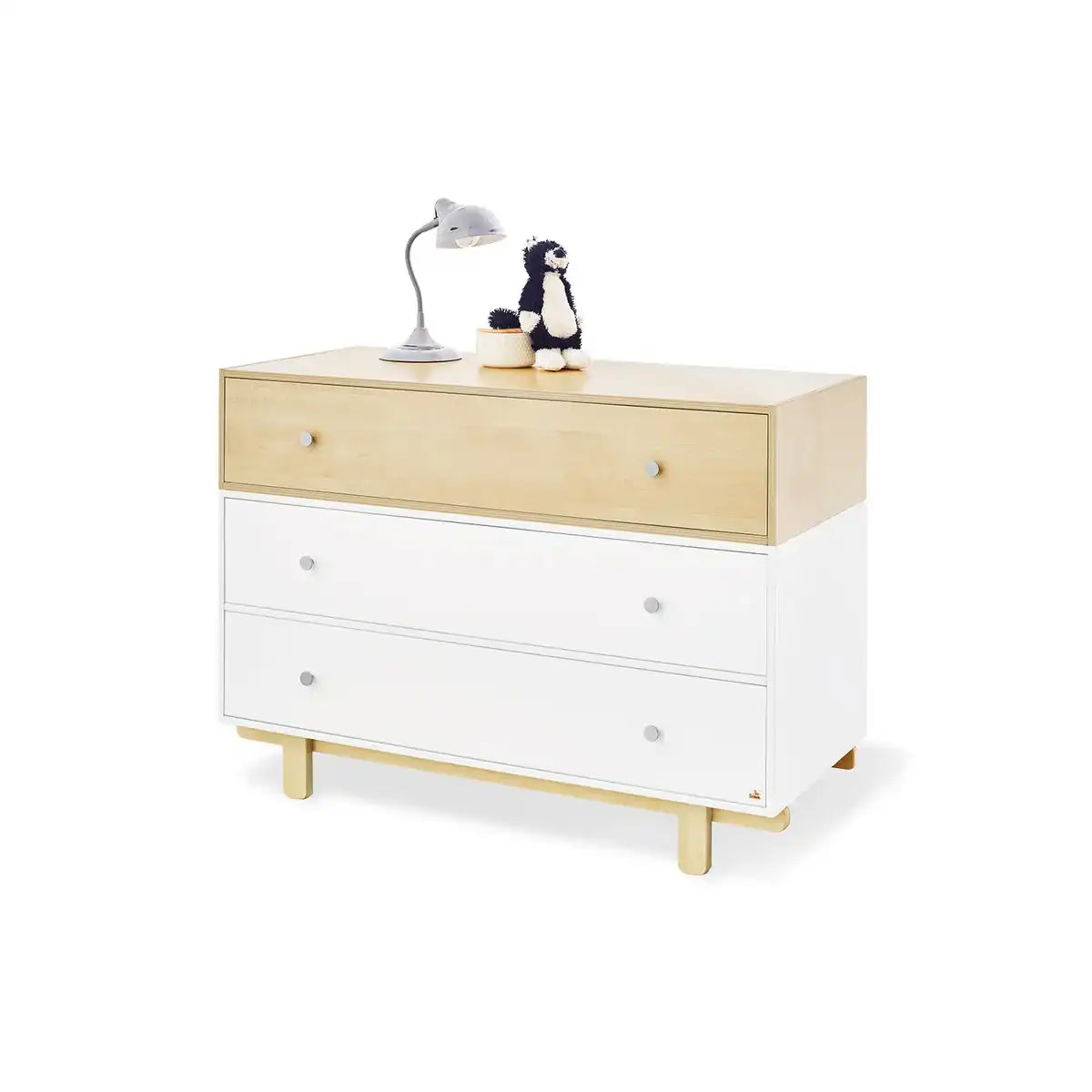 Starter-Set 'Boks' breit
2-teilig: Kinderbett, breite Wickelkommode - HomeDesign Knaus