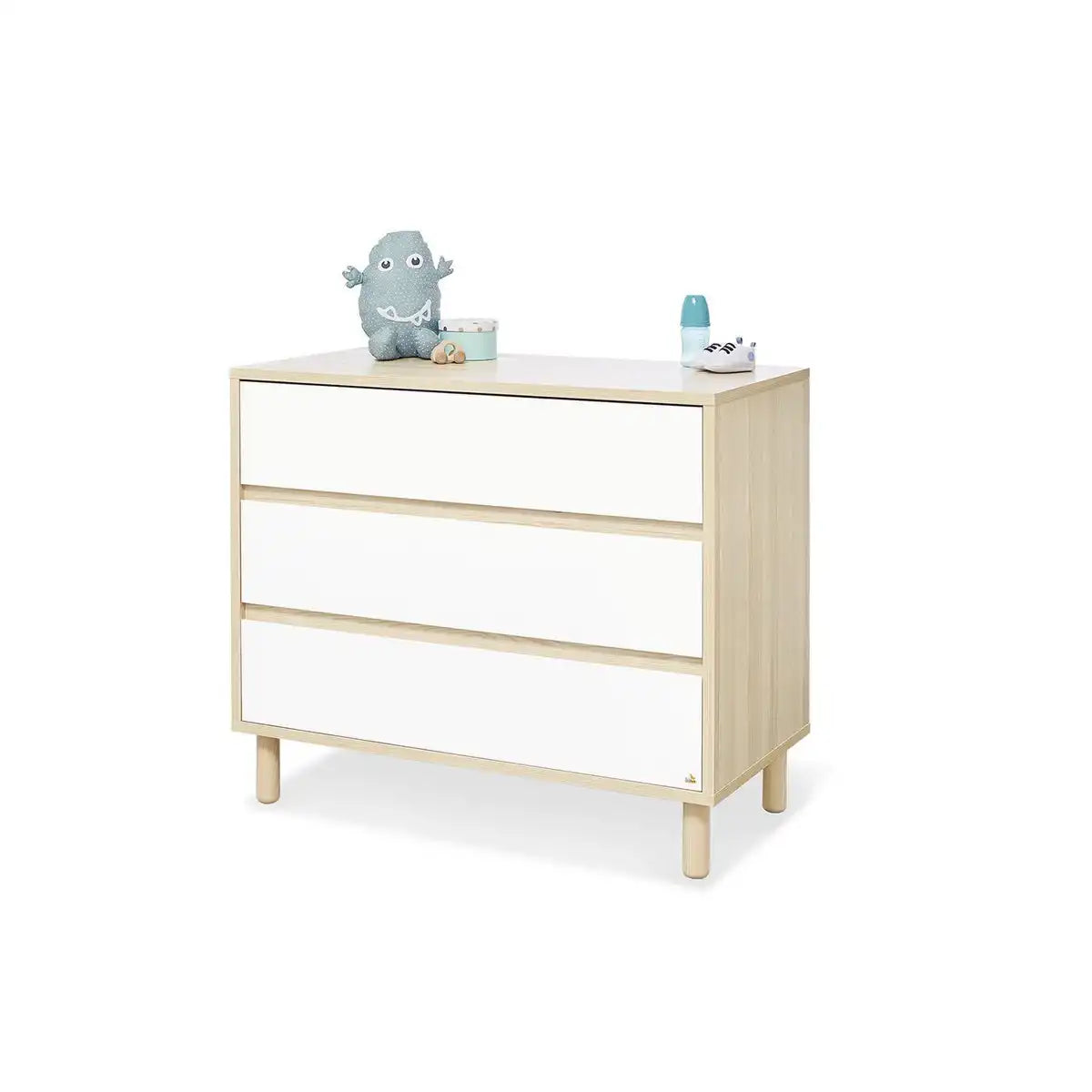Starterset 'Flow' breit
2-teilig: Kinderbett, breite Wickelkommode - HomeDesign Knaus