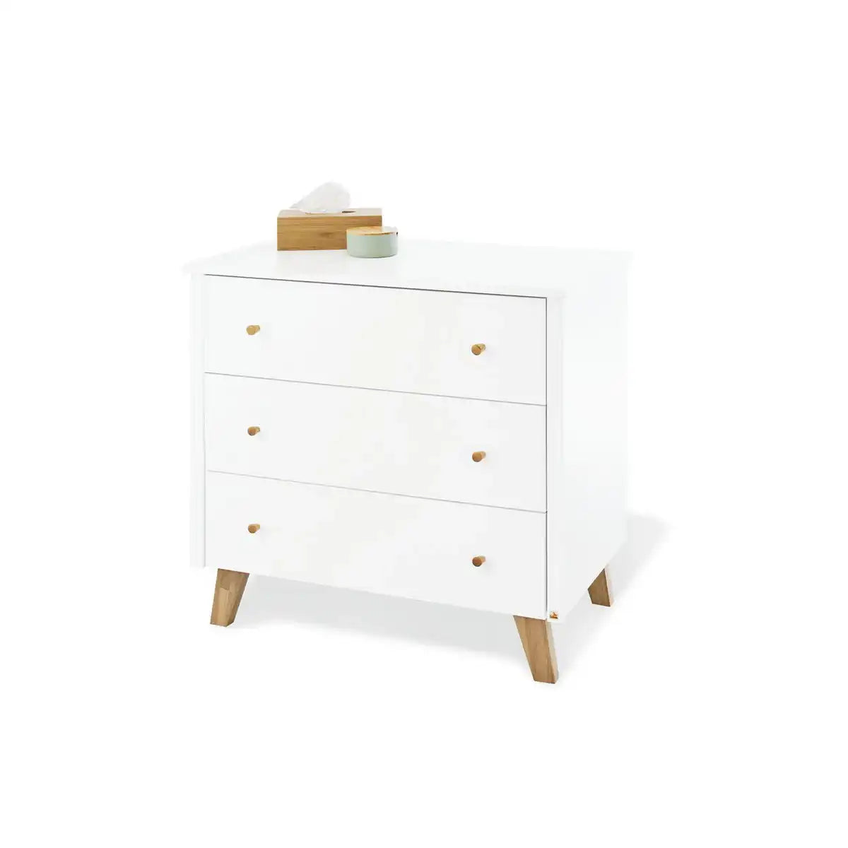 Starterset 'Hilda & Pan' breit, weiß
2-teilig: Hausbett, breite Wickelkommode - HomeDesign Knaus
