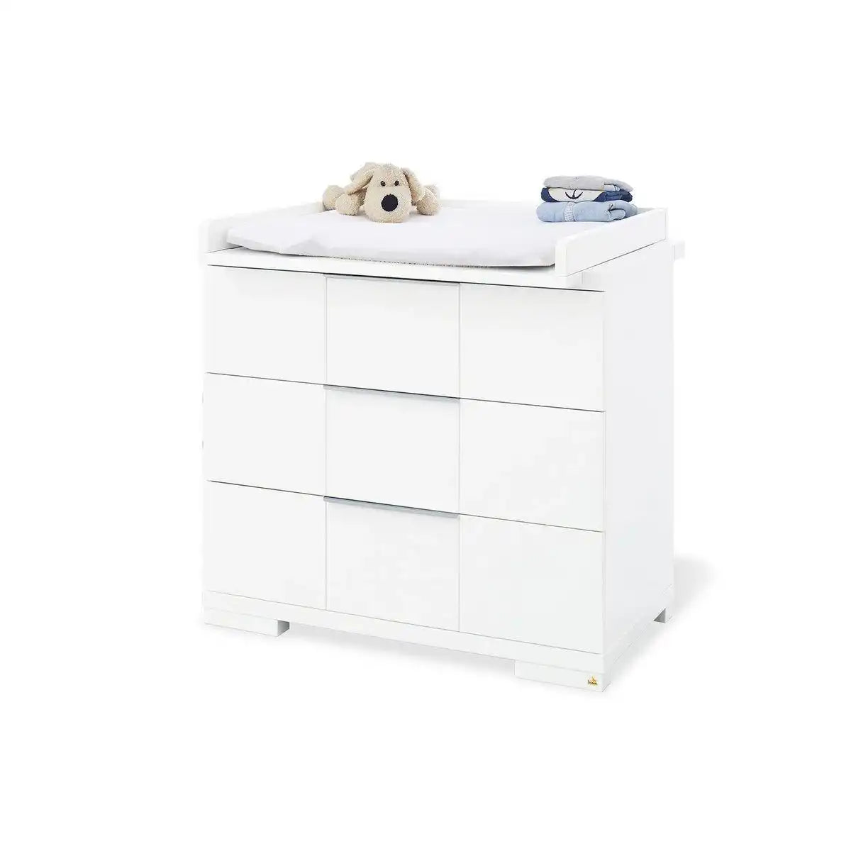 Starterset 'Polar' breit
2-teilig: Kinderbett, breite Wickelkommode - HomeDesign Knaus