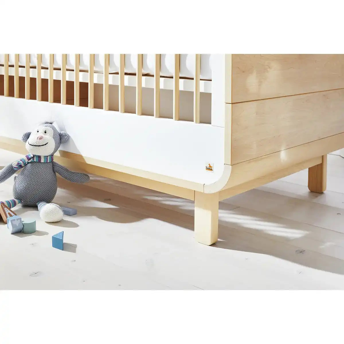 Starterset 'Rund' breit2-teilig: Kinderbett, breite Wickelkommode - HomeDesign Knaus