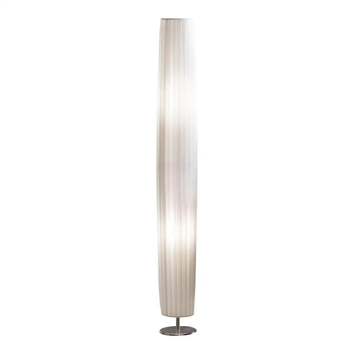 Stehlampe 120 cm rund weiß, chrom - HomeDesign Knaus