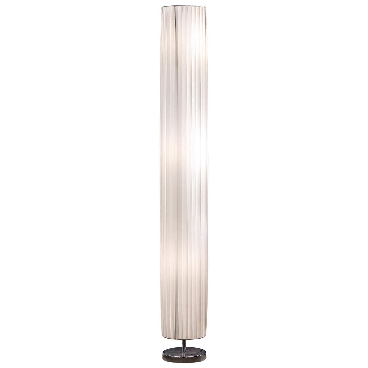 Stehlampe 160 cm rund weiß, chrom - HomeDesign Knaus