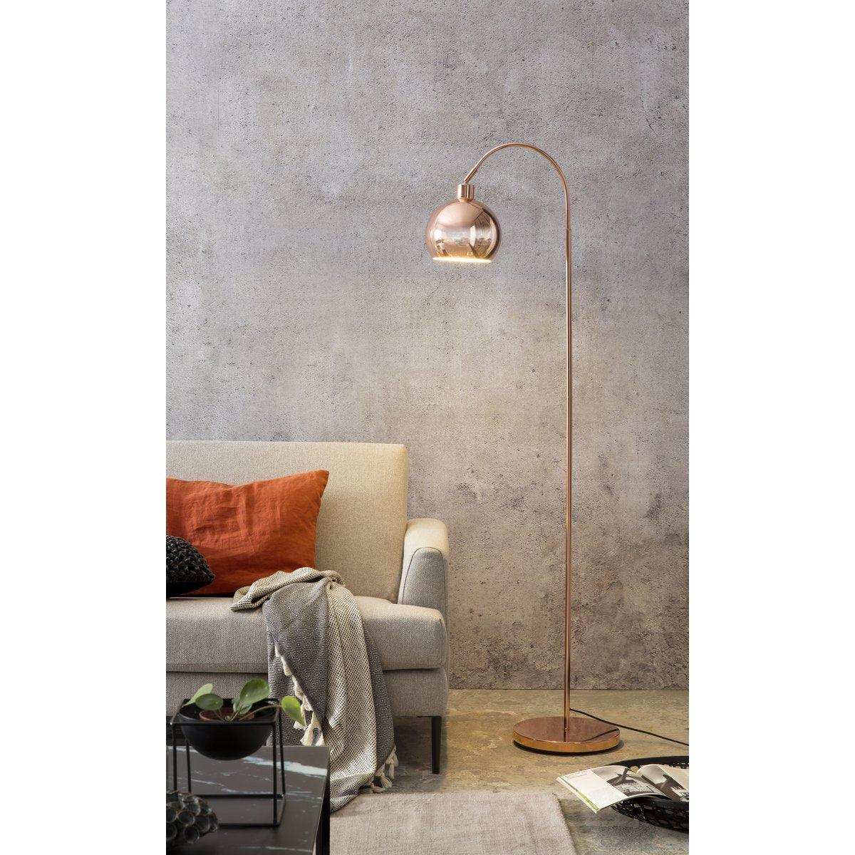 Stehlampe aus Metall in Kupferoptik - HomeDesign Knaus